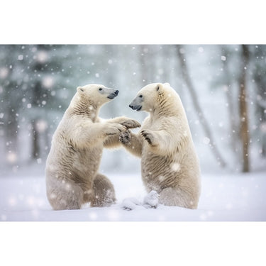 Polar Bear in a Snowstorm Canvas